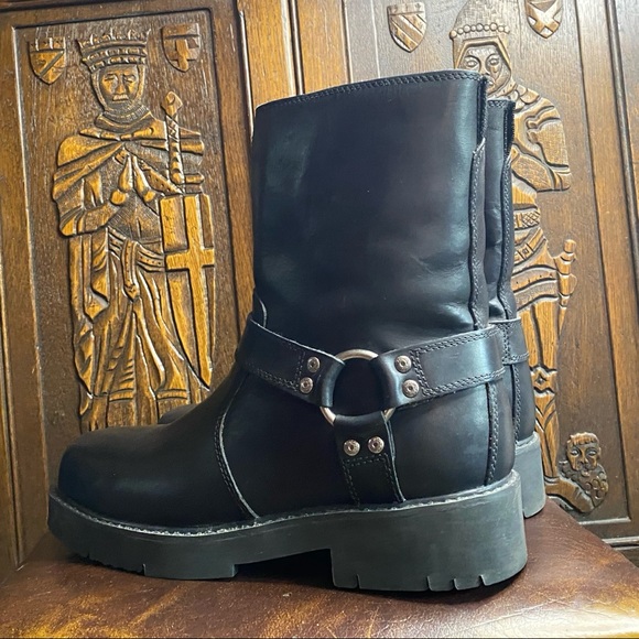 Harley Davidson Harness Boots Motorcycle Biker 8.5 - Picture 3 of 9